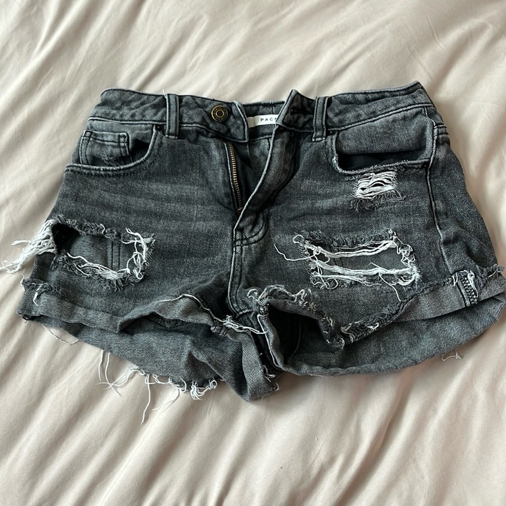 Pacsun size 00 black denim shorts